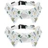 Dog Collar with Bow Tie and Bell, Seahorse, Fish and Crab Patterns, Adjustable Lapel Design, 2-Pack view 1