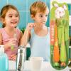 Kids Toothbrush | 2-Pack Carrot-Shaped Cartoon Toothbrushes view 3