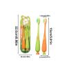 Kids Toothbrush | 2-Pack Carrot-Shaped Cartoon Toothbrushes view 4