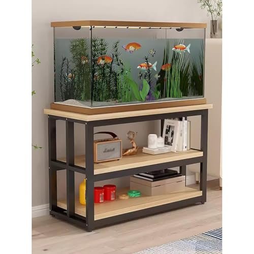 Sturdy Metal Aquarium Stand, 3-Tier Shelf for Aquariums and Terrariums