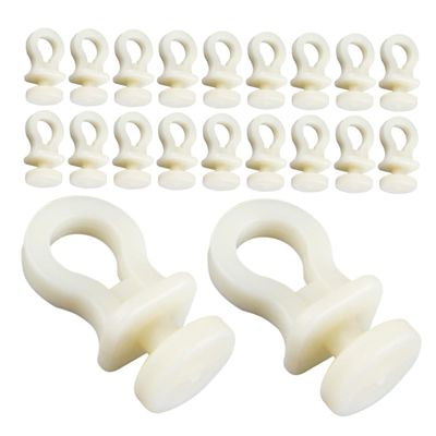 DECOMELODY Beige Curtain Track Rollers, 50-Pack, Plastic