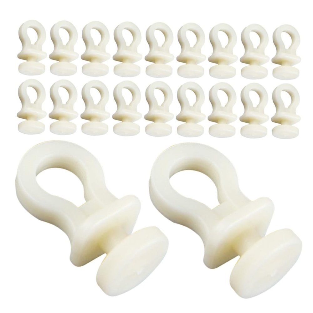 DECOMELODY Beige Curtain Track Rollers, 50-Pack, Plastic
