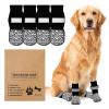 QKURT Anti-Slip Dog Socks, 2 Pairs Adjustable Dog Shoes view 1