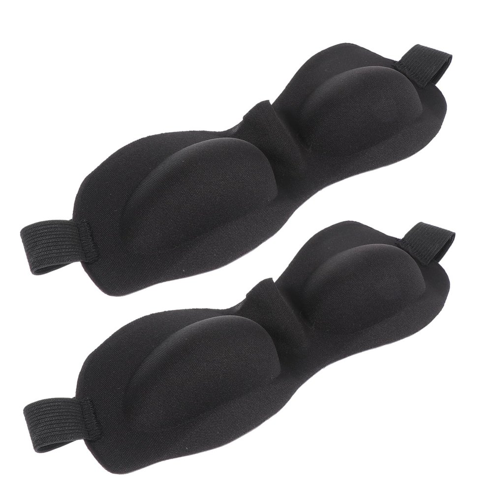 2-Pack Black EVA Sleep Eye Masks for Outdoor Camping