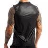 Men's Sexy Wetlook Latex-Look Slim-Fit Tank Top view 2