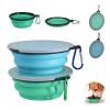 2-Pack Foldable Dog Bowls with Carabiner view 1