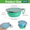 2-Pack Foldable Dog Bowls with Carabiner view 2