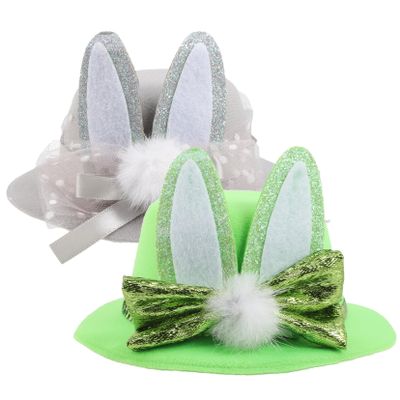 Milisten 2-Piece Bunny Ear Hat-Shaped Hair Clips for Children
