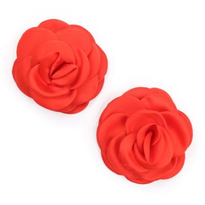 Qsvbeeqj Rose Flower Pasties Sticky Bra Nipple Covers for Women
