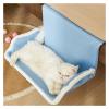 WAFOHSR Hanging Cat Bed, Removable Cat Hammock, Kitten Nest, Winter Window-Side Pet Bed, Black-S view 3