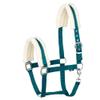 START MinkPadded Padded Nylon Stable Halter for Horses, Turquoise, Cob view 1