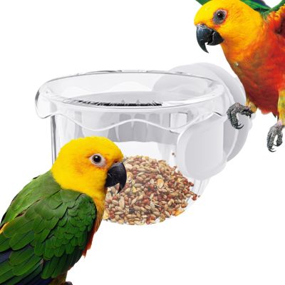Bird Feeding Bowl, Parakeet Feeder, Portable Anti-Spill Bowl for Feeding & Drinking