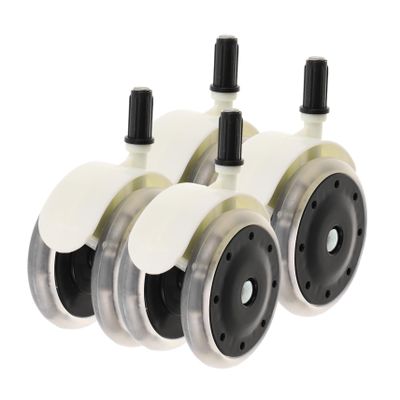 TOYANDONA 4-Piece Baby Walker Replacement Wheels, Black, Quiet and Durable