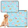 Washable Non-Slip Dog Crate Mat, 20 x 24 in, Flamingo Beach Design, 3-Pack view 1