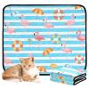 Washable Non-Slip Dog Crate Mat, 20 x 24 in, Flamingo Beach Design, 3-Pack view 2