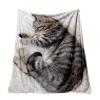 Soft Cat Flannel Throw Blanket for Sofa view 1