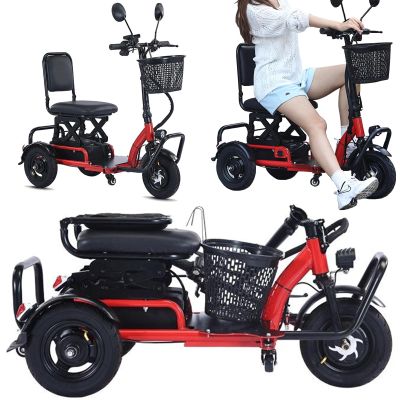 Compact 3-Wheel Folding Electric Mobility Scooter with Front Basket