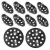 Flower Pot Drainage Mesh Pads, 10-Pack, Black Plastic, Bowl-Shaped view 1