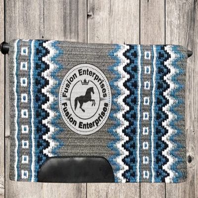 EQUIEMPRESS Western Show Saddle Pad, New Zealand Wool Top Wool Pad Sensor Flex (Adjustable), VK-103, 34" x 40"