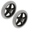Beatifufu 2-Piece Steel Front Wheel Set for Wheelchairs with Solid Rubber Tires view 1