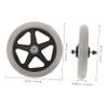 Beatifufu 2-Piece Steel Front Wheel Set for Wheelchairs with Solid Rubber Tires view 2