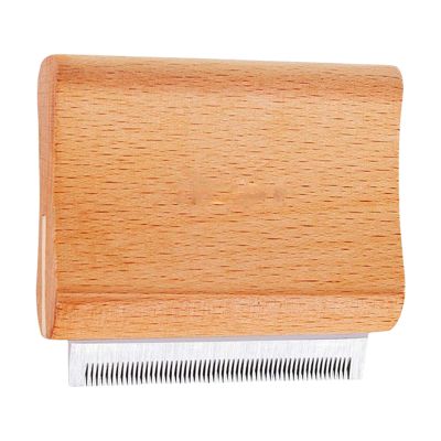 Dog Hair Removal Groomer with Soft Bamboo Handle