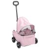 Keenso Pet Stroller with Canopy for Small Dogs and Cats, Lightweight, Easy to Assemble, Multifunctional (Rose) view 2