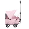Keenso Pet Stroller with Canopy for Small Dogs and Cats, Lightweight, Easy to Assemble, Multifunctional (Rose) view 3