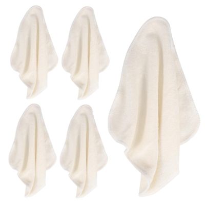 GALPADA Exfoliating Washcloths, 5-Pack, 20 x 20 cm, Beige
