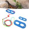 AJUNJIIL Reptile Harness Leash Kit - Adjustable Soft Leash for Dragons, Lizards, and Small Pets (Blue) view 2