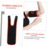 Fitness Armbands, 2-Pack, Rubber, Adjustable Sweatbands, Red view 4
