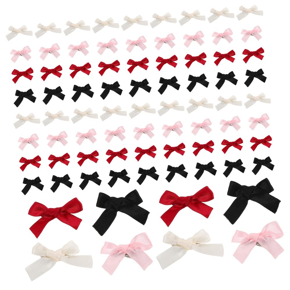 Gatuida 100-Piece Multicolor Mini Bow Hair Clips for Braiding and Daily Styling