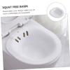 Foldable Plastic Sitz Bath Basin for Toilet Seat, White, 1 pc view 2