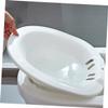 Foldable Plastic Sitz Bath Basin for Toilet Seat, White, 1 pc view 3