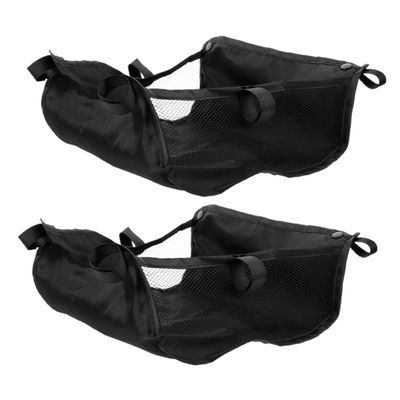 Stroller Underseat Basket, 2-Pack, Oxford Fabric, Black