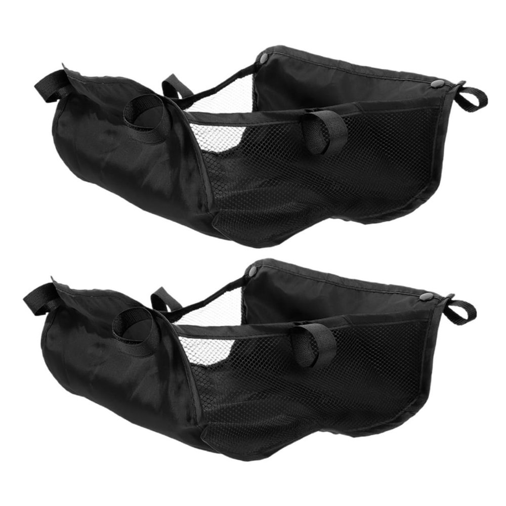 Stroller Underseat Basket, 2-Pack, Oxford Fabric, Black