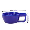 LRXIYODE Ceramic Shaving Soap Bowl, Blue, with Handle, Large Capacity view 2