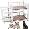 Dog Bunk Bed with Stairs - Removable Double-Layer Pet Bed for Dogs and Cats view 1