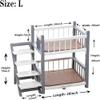 Dog Bunk Bed with Stairs - Removable Double-Layer Pet Bed for Dogs and Cats view 2