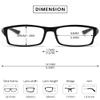 VEVESMUNDO Progressive Multifocal Reading Glasses with Blue-Light Filter, Rectangular, for Men and Women, 1 Pair, Black & White, +2.0 view 2