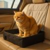 Travel Cat Litter Box, Foldable Portable Cat Toilet with Scoop, Waterproof Open Design with High Sides for Airplane, Car, and Camping view 4