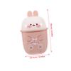 Cute Bunny Trash Can for Table, White Plastic view 2