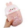 Cute Bunny Trash Can for Table, White Plastic view 3