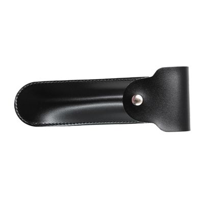 Leather Safety Razor Case, Black, with Snap Button