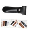 Leather Safety Razor Case, Black, with Snap Button view 3