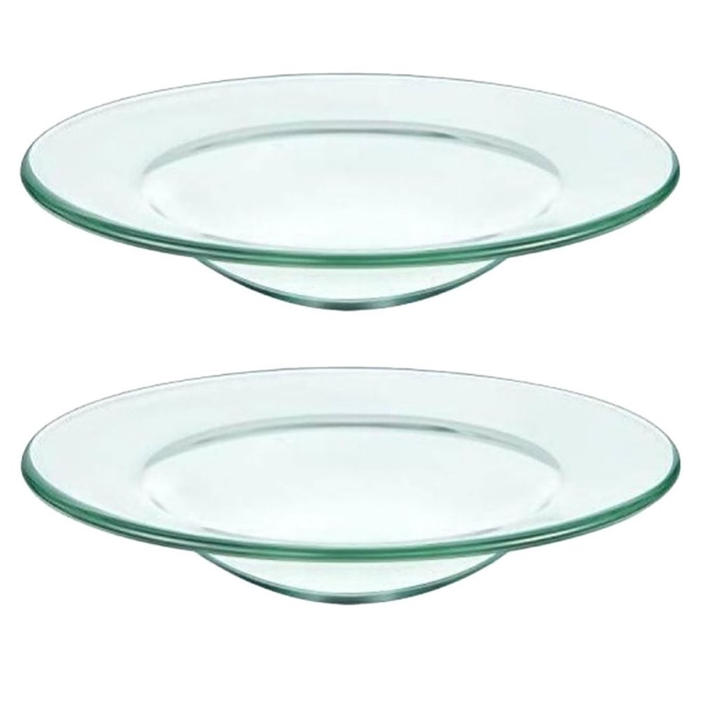 Round Replacement Glass Dishes for Aroma Lamps, 2 Pieces