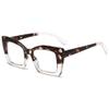 VEVESMUNDO Women's Cat-Eye Blue-Light-Filtering Glasses, No Prescription, Brown & Transparent view 1