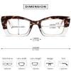 VEVESMUNDO Women's Cat-Eye Blue-Light-Filtering Glasses, No Prescription, Brown & Transparent view 2