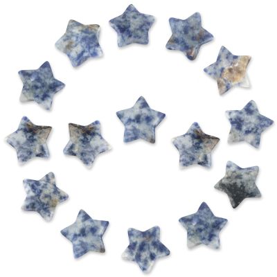 Star Gemstones, 15 Sodalite Healing Crystals and Lucky Charms