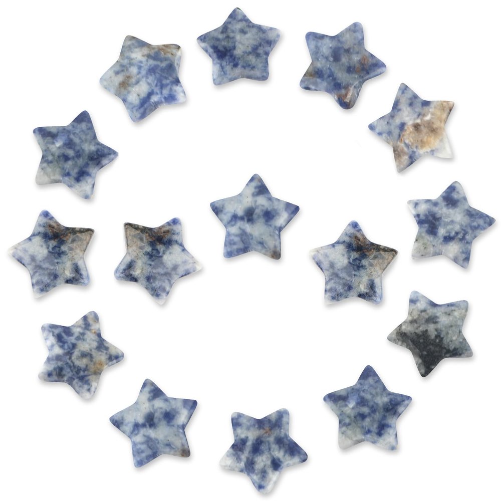 Star Gemstones, 15 Sodalite Healing Crystals and Lucky Charms